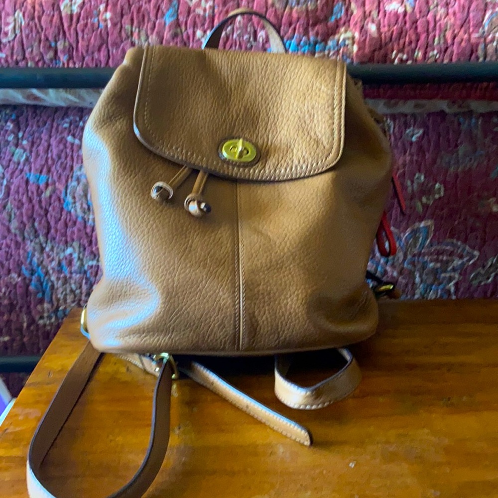 Coach Bag - Backpack with adjustable straps. Good condition, ink stain inside.